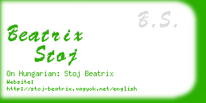 beatrix stoj business card